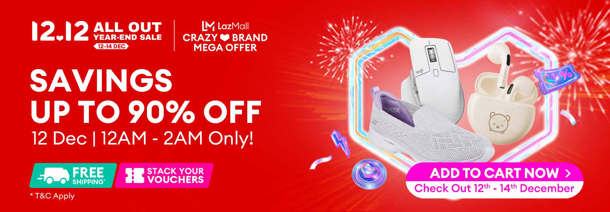 12.12 All Out Year-End Sale - Crazy Brand Mega Offer
