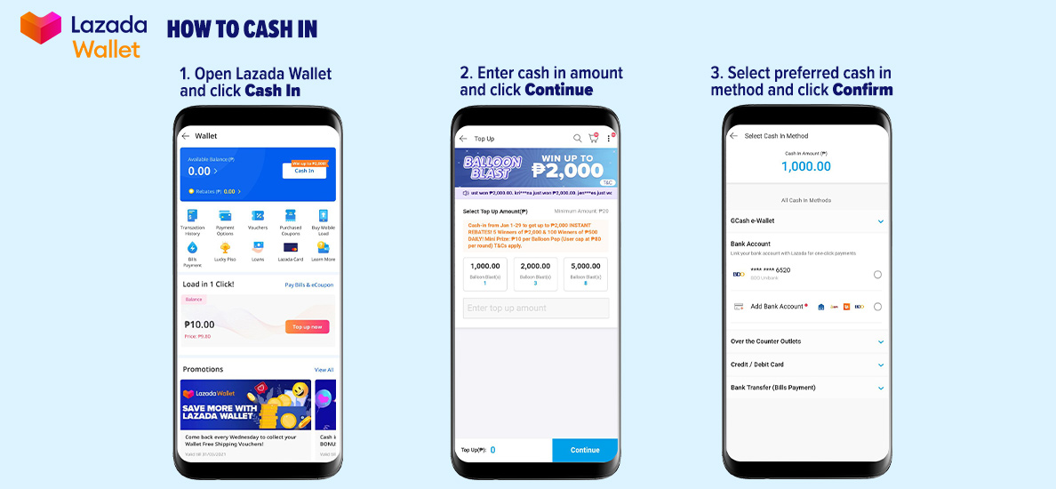 Bills Payment Cashback on Lazada Wallet