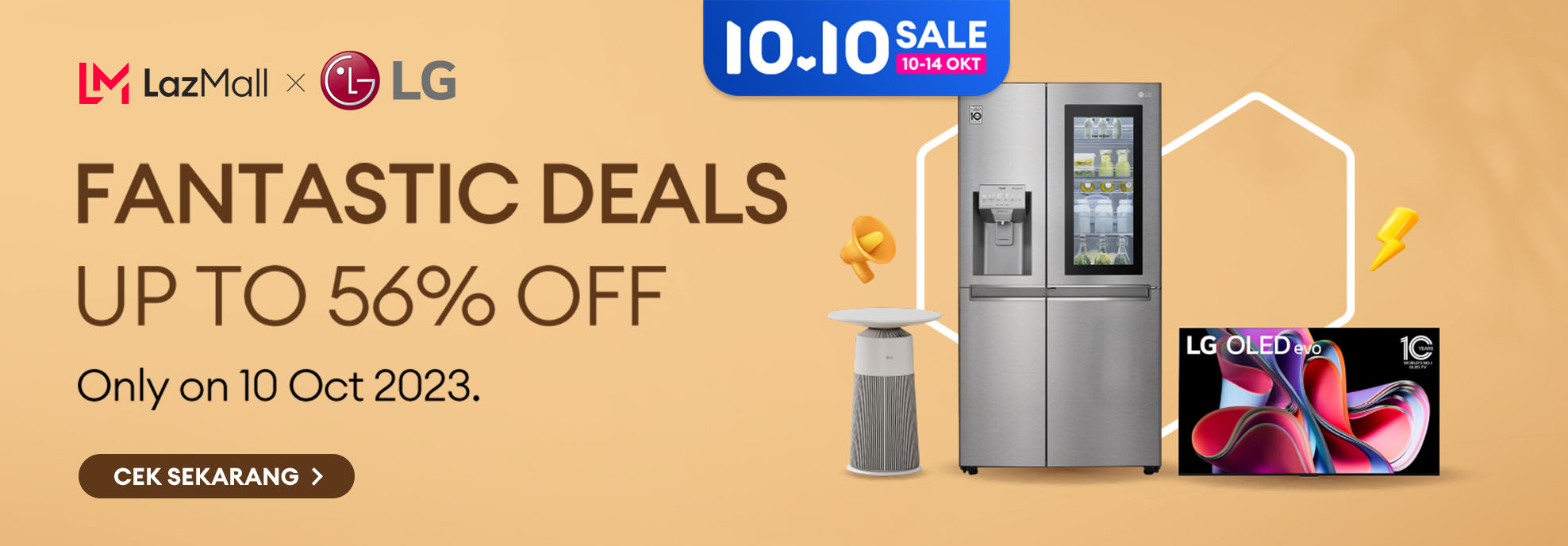 10.10 | Lazmall x LG | Fantastic Deals Up To 56% Off | Only on 10 Oct 2023